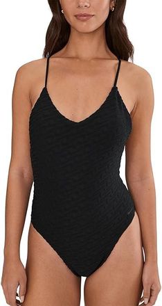 Nike Swoosh Link Terry Y- Back One Piece Womens Swimsuits One Piece Black : LG, Polyester/Spandex