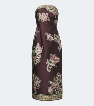 Alemais Al&eacute;mais Josie floral strapless bustier dress