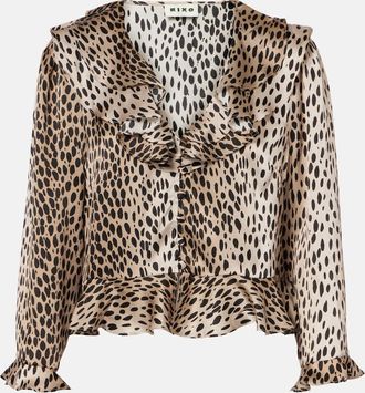 Rixo Blusa Atlas in seta con stampa