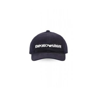 Emporio Armani Embossed Logo Baseball Cap - Heren - Petten - Blauw - ONE Size - Katoen - Accessoires