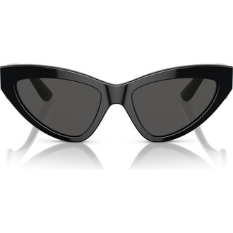 Dolce & Gabbana 55mm Cat Eye Sunglasses in Black at Nordstrom