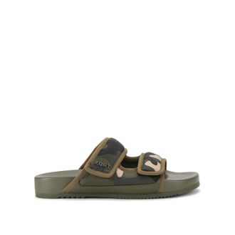 Kurt Geiger Mens Puff Sandal Sandals - Dark Green Nylon - Size UK 8