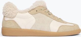 Freda Salvador Womens Jackie Court Sneaker In Stucco Suede