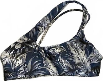 Mikoh Swimwear Womens Queensland One Shoulder Strappy Sporty Top In Hawaiiana