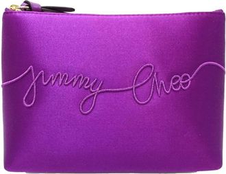 Jimmy Choo London Purple Satin Pouch (Pre-Owned)