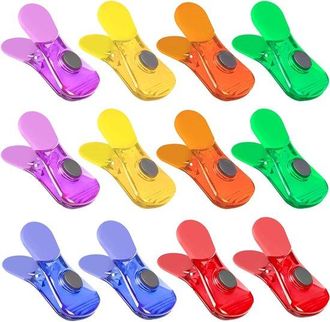 OEM 12 Clips Sellado Colores Aleatorios, Clip Magn&eacute;tico Refrigerador, Clips Almacenamiento Multicolor, Almacenamiento Cocina Refrigeradores (7.54 Cm
