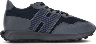Hogan H601 low-top sneakers - men - Calf Leather/Polyamide/CALFSKIN/Rubber/Suede - 5 - Blue