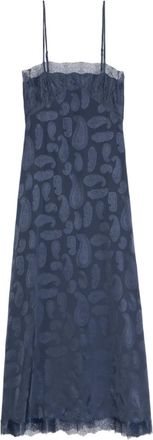 Zadig&Voltaire Ridar paisley-pattern lace-trim dress - Blue