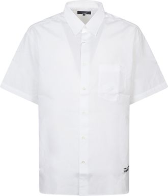 Comme Des Gar&ccedil;ons Short-Sleeve White Casual Logo Shirt