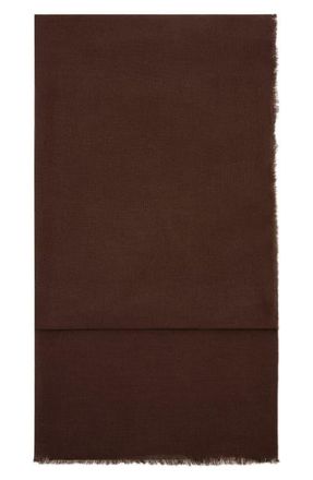 Mango Frayed Edge Scarf in Chocolate at Nordstrom