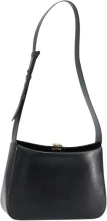 Ferragamo Pre-owned Shoulder Bags, female, Black, Size: ONE SIZE Pre-owned Leather Shoulder Bag