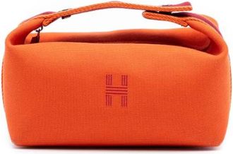 Herm&egrave;s Pre-owned Clutches, female, Orange, Size: ONE SIZE Pre-owned Canvas Clutch