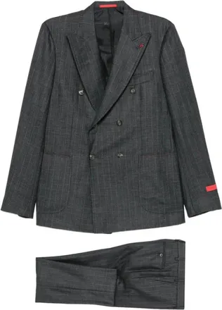 Isaia Hombre, Abrigos, Gris, Talla: M