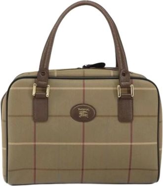 Burberry Pre-owned Handbags, female, Brown, Size: ONE SIZE Pre-owned Canvas Handbag