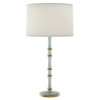 Ballard Designs Iris Table Lamp - Celadon/Brass - Ballard Designs