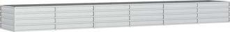 vidaXL Vidaxl - Arriate De Acero Galvanizado Plateado 480x80x45 Cm