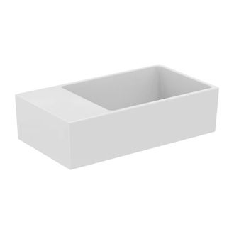 Ideal Lavabo Extra 450x250x150mm, Blanco Lijado Con Plus Sin Orificio Para Grifer&iacute;a, Con Rebosadero Standard