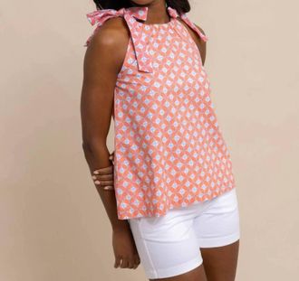 Southern Tide Kaylen Sun Daze Top In Conch Shell