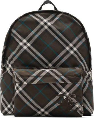 Burberry Embroidered Fabric Check Backpack