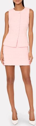 Milly Briar Mini Skirt In Blush