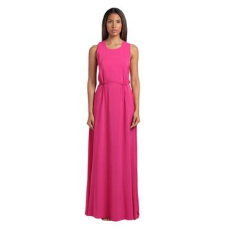 Federica Tosi Maxi Dresses, female, Pink, XS, Sleeveless Long Dress with Back Knot