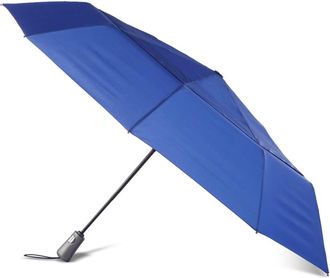 Totes Womens Automatic Windproof Ultimate Compact Umbrella 55 Inch In Soda Blue