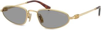 Miu Miu MU A52S 5Ak 40O Zonnebrillen - Dames - Zonnebrillen - Geel - 52 MM - Accessoires