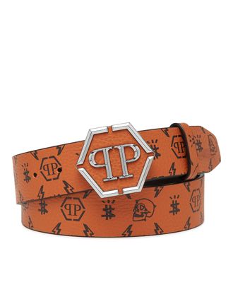 Philipp Plein Leather Belt Monogram