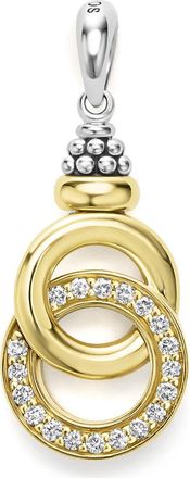 Lagos Signature Caviar Two-Tone Interlocking Diamond Pendant at Nordstrom