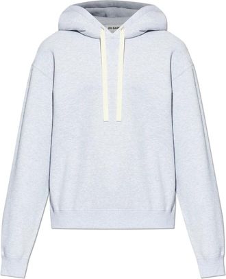 Jil Sander Logo Hoodie - Heren - Hoodies - Grijs - XL - Katoen - Hoodies & sweatvesten