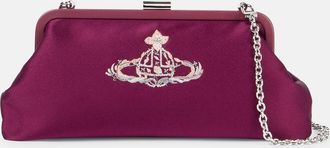 Vivienne Westwood Clutch Dorothy in raso con ricamo