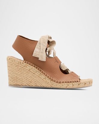 Pedro Garcia Otelia Leather Espadrille Sandals