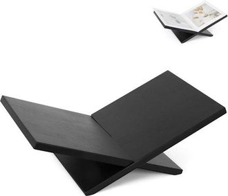 OEM Soporte Para Libros, Soporte De Madera Para Libros, Forma De X, Adecuado Para Biblias/libros/libros De Texto/revistas/obras De Arte, Negro