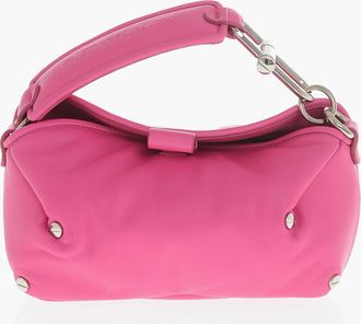 Off-white Leather Top-Handle Bag SAN DIEGO With Decorative Studs Off-White