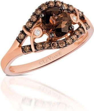 Le Vian Ladies Chocloate Diamonds Rings set in 14K Strawberry Gold