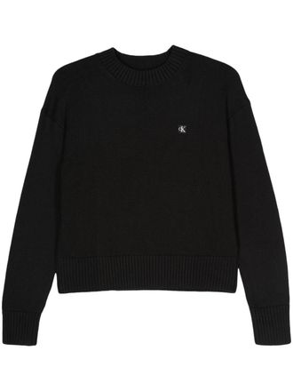 Calvin Klein Maglione con applicazione - Nero