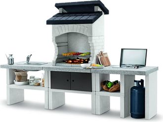 Habitat et Jardin Cucina Da Esterno Palazzetti bilbao In Cemento 270x70x186 Cm