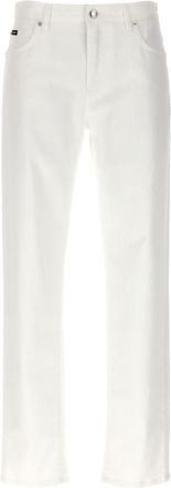 Dolce & Gabbana White Logo plaque jeans