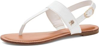Tommy Hilfiger Lenian Womens Sandals White : 5.5 M, Faux Leather