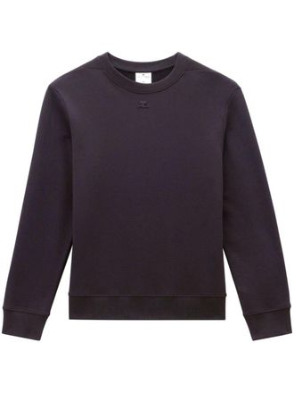 Courrèges Sweater met geborduurd logo - Zwart