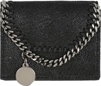 Stella McCartney Falabella Tri-Fold Portemonnee - Dames - Portefeuilles - Zwart - ONE Size - Katoen - Accessoires