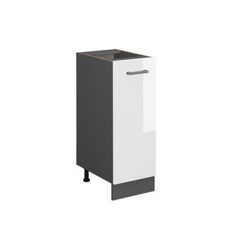 Vicco Mueble Bajo R-line, Blanco Alto Brillo, 30 Cm Sin Encimera