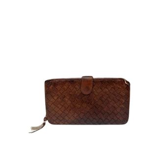 Bottega Veneta Pre-owned Wallets, female, Brown, Size: ONE SIZE Pre-owned Vintage Leather Wallet