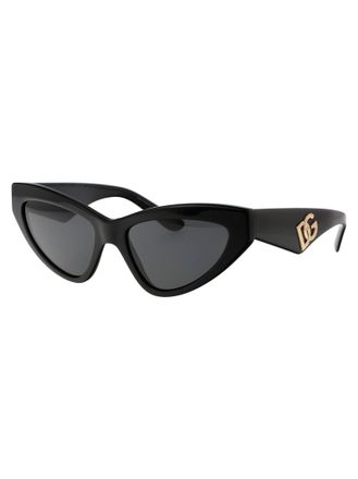Dolce & Gabbana 0DG4439 Cat-Eye Acetate Sunglasses - Black