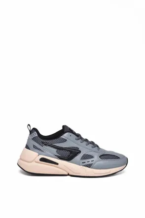 Diesel Grey Polyester Serendipity Sport Sneakers