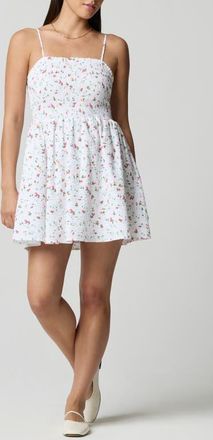 Florence By Mills Fit & Flare Smocked Minidress in Strawberry at Nordstrom, Size Xx-Large