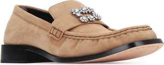 Roger Vivier Womens Viv Moc Strass Loafer 25 Tabaccochiaro Mocassini Loafers