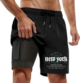 Generic MenS Short Swimming Beach Holiday Trunk,High Visibility Shorts Mens Swim Trunks Christmas Mens Satin Silk Briefs Boxers Bikini Bottom Swimwear Beach S