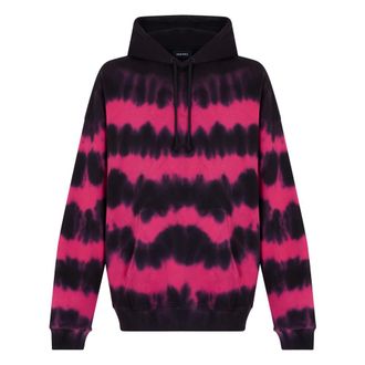 Diesel Hoodies, male, Black, Size: XL Tie-dye Effect Hoodie