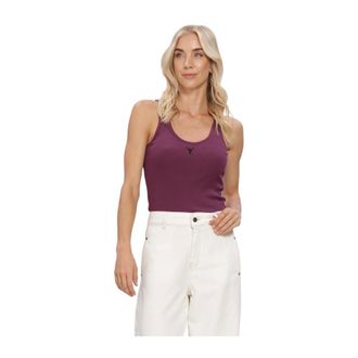 ALIX The Label Alix The Label, Tops, Dames, Paars, XS, Gebreide Rib Tanktop